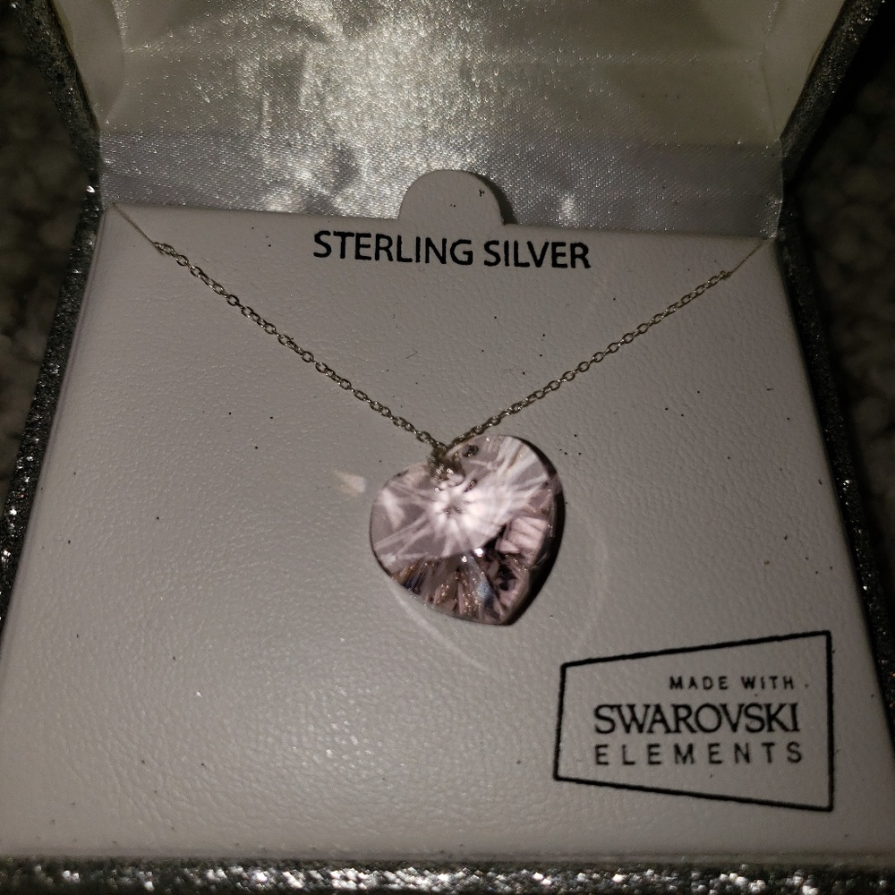 Pink heart necklace